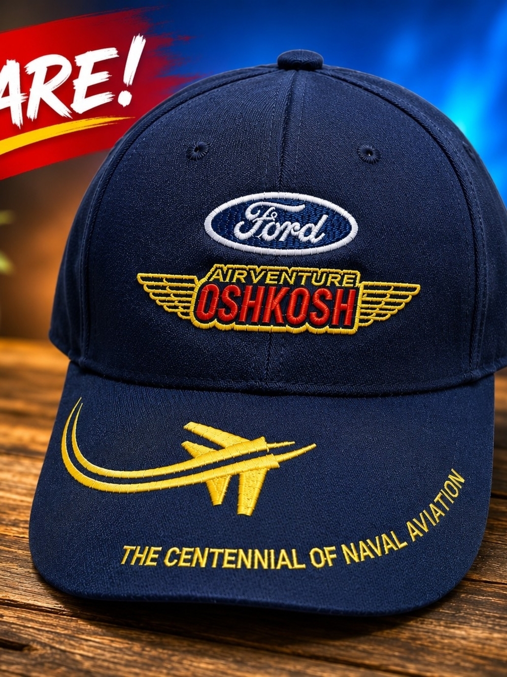 Ford AirVenture Oshkosh Hat Centennial of Naval Aviation Adjustable Baseball Cap